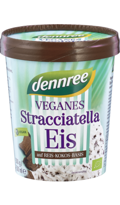 Veganes Stracciatella-Eis auf Reis-Kokos-Basis