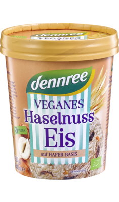 Veganes Haselnuss-Eis auf Haferbasis