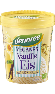 Veganes Vanilleeis auf Reisbasis