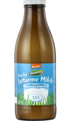 Frische fettarme Milch, pasteurisiert, traditionell hergestellt