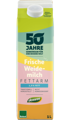 Frische fettarme Weidemilch, 1,5% Fett