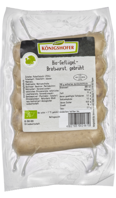 Geflügel-Bratwurst, gebrüht