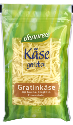 Gratinkäse gerieben, aus Gouda, Bergkäse, Emmentaler