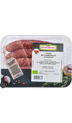 Frische Lammbratwurst mit Rindfleisch