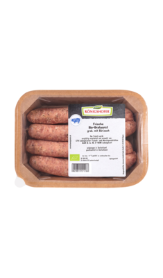 Frische Bratwurst grob, mit Bärlauch