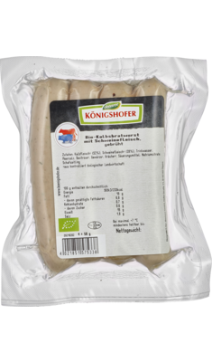 Kalbsbratwurst mit Schweinefleisch, gebrüht