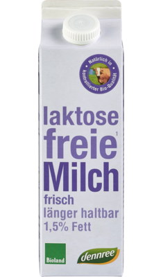 Frische fettarme Milch länger haltbar, laktosefrei, 1,5% Fett