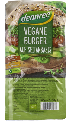 Vegane Burger auf Seitanbasis