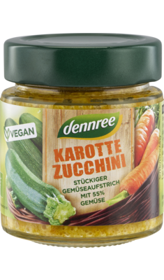 Karotte-Zucchini stückiger Gemüseaufstrich mit 55% Gemüse
