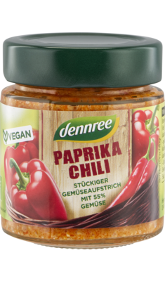Paprika-Chili stückiger Gemüseaufstrich mit 55% Gemüse