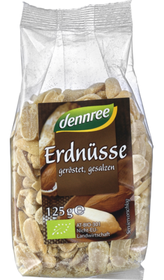 Erdnüsse geröstet, gesalzen, 125 g