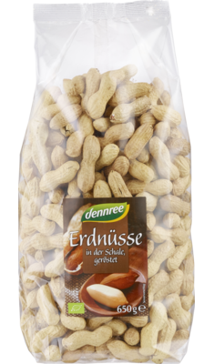 Erdnüsse in der Schale, geröstet