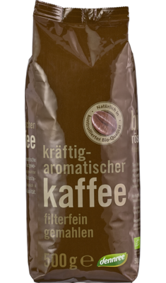 Kaffee kräftig-aromatisch, filterfein gemahlen