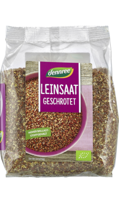 Leinsaat geschrotet