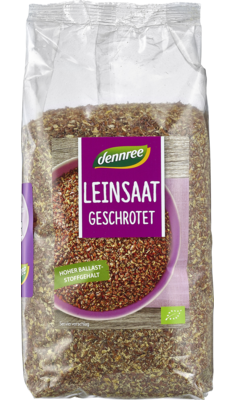 Leinsaat geschrotet