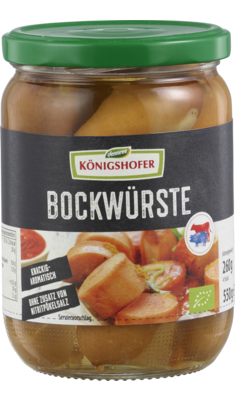 Bockwürste geräuchert, ohne Nitritpökelsalz