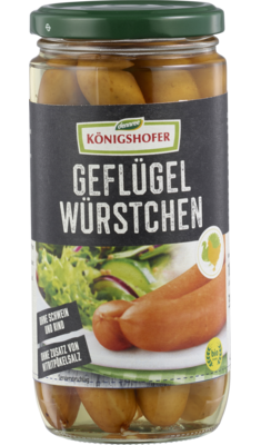 Geflügelwürstchen leicht geräuchert, ohne Nitritpökelsalz