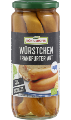 Würstchen Frankfurter Art, geräuchert, ohne Nitritpökelsalz