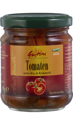 Tomaten, semi-dry, in Kräuteröl