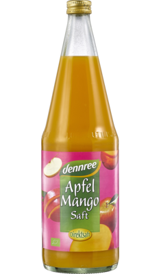 Apfel-Mango-Saft in der Flasche, 1 l