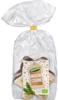 Lebkuchen-Sterne glasiert, mit Zartbitterschokolade