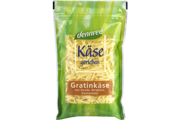 Bio-Gratinkäse gerieben