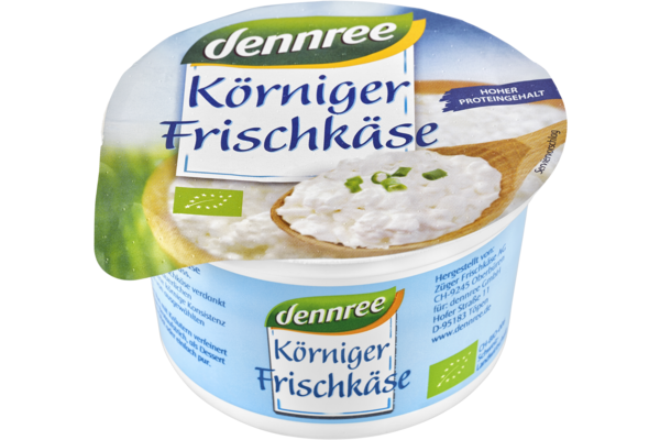 Körniger Bio-Frischkäse